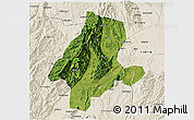 Satellite 3D Map of Quanzhou, shaded relief outside