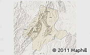 Shaded Relief 3D Map of Quanzhou, lighten