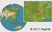 Satellite Location Map of Quanzhou