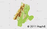 Physical Map of Quanzhou, cropped outside