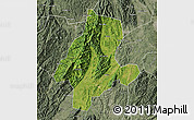 Satellite Map of Quanzhou, semi-desaturated