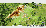 Physical Panoramic Map of Quanzhou, satellite outside
