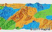Political Panoramic Map of Quanzhou
