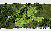 Satellite Panoramic Map of Quanzhou, darken