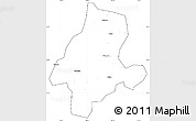 Blank Simple Map of Quanzhou, cropped outside