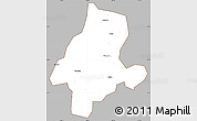 Gray Simple Map of Quanzhou, cropped outside