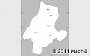 Gray Simple Map of Quanzhou, single color outside