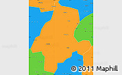 Political Simple Map of Quanzhou