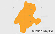 Political Simple Map of Quanzhou, single color outside