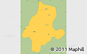 Savanna Style Simple Map of Quanzhou, single color outside