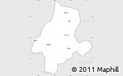 Silver Style Simple Map of Quanzhou, cropped outside