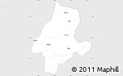 Silver Style Simple Map of Quanzhou, single color outside