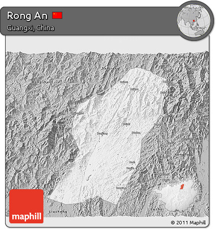 Gray 3D Map of Rong An