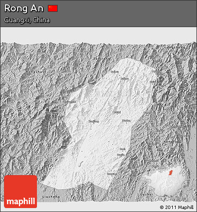 Gray 3D Map of Rong An