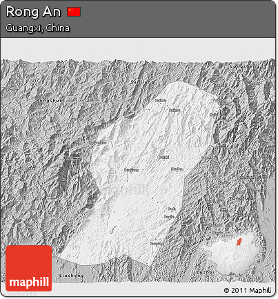 Gray 3D Map of Rong An