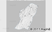 Gray 3D Map of Rong An, single color outside