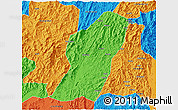 Political 3D Map of Rong An