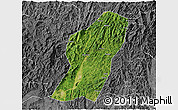 Satellite 3D Map of Rong An, desaturated