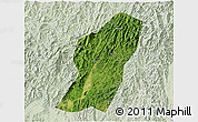 Satellite 3D Map of Rong An, lighten