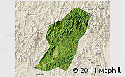 Satellite 3D Map of Rong An, shaded relief outside