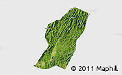 Satellite 3D Map of Rong An, single color outside