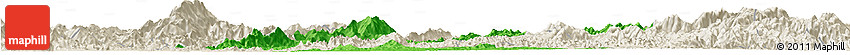 Political Horizon Map of Rong An, shaded relief outside