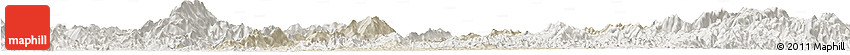 Shaded Relief Horizon Map of Rong An, lighten