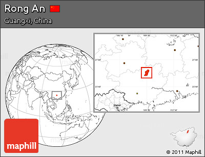 Blank Location Map of Rong An