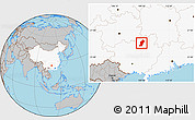 Gray Location Map of Rong An, highlighted country