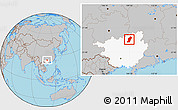 Gray Location Map of Rong An, highlighted parent region