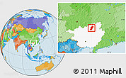 Political Location Map of Rong An, highlighted parent region