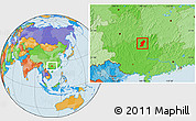Political Location Map of Rong An