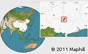 Satellite Location Map of Rong An, highlighted country