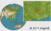 Satellite Location Map of Rong An