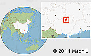 Savanna Style Location Map of Rong An, highlighted country