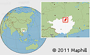Savanna Style Location Map of Rong An, highlighted parent region