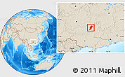 Shaded Relief Location Map of Rong An