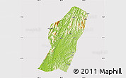Physical Map of Rong An, cropped outside