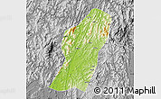 Physical Map of Rong An, desaturated
