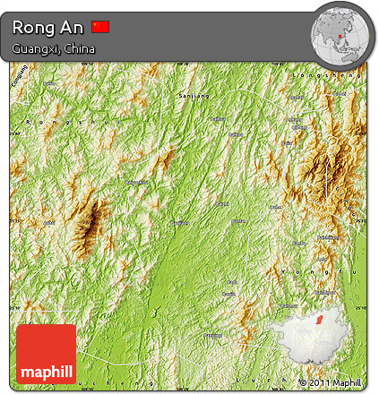 Physical Map of Rong An