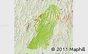 Physical Map of Rong An, lighten