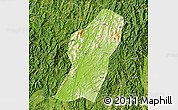 Physical Map of Rong An, satellite outside