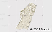 Shaded Relief Map of Rong An, cropped outside