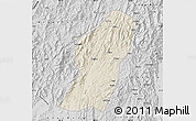 Shaded Relief Map of Rong An, desaturated