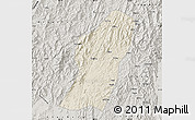 Shaded Relief Map of Rong An, semi-desaturated