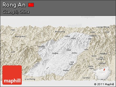 Classic Style Panoramic Map of Rong An