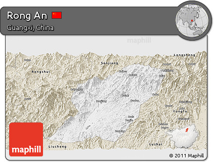 Classic Style Panoramic Map of Rong An
