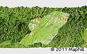 Physical Panoramic Map of Rong An, satellite outside