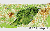Satellite Panoramic Map of Rong An, physical outside