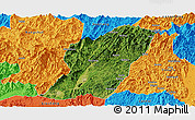 Satellite Panoramic Map of Rong An, political outside